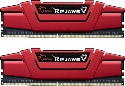 G.Skill Ripjaws V 16GB DDR4 RAM με 2 Modules (2x8GB) και Ταχύτητα 3000 για Desktop