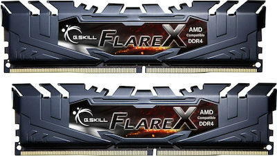 G.Skill Flare X 16GB DDR4 RAM με 2 Modules (2x8GB) και Ταχύτητα 2400 για Desktop
