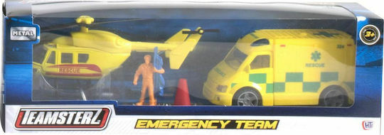 AS Teamsterz Immediate Response Set with Helicopter for 3+ years+ Years (Various Designs) 2pcs