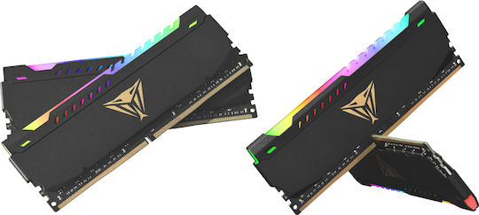 Patriot Viper Steel RGB 16GB DDR4 RAM with 2 Modules (2x8GB) and 3600 Speed for Desktop