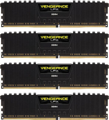 Corsair Vengeance LPX 32GB DDR4 RAM με 4 Modules (4x8GB) και Ταχύτητα 3466 για Desktop