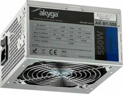 Akyga AK-B1-550 550W Computer-Netzteil Voll verkabelt