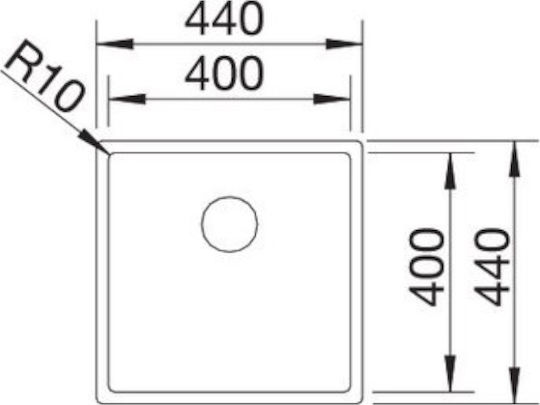 Blanco Claron 400-U Durinox Undermount Inox Satin Finish 44x44cm Silver Blanco Claron 400-U Durinox Undermount Inox Satin Finish 44x44cm Silver