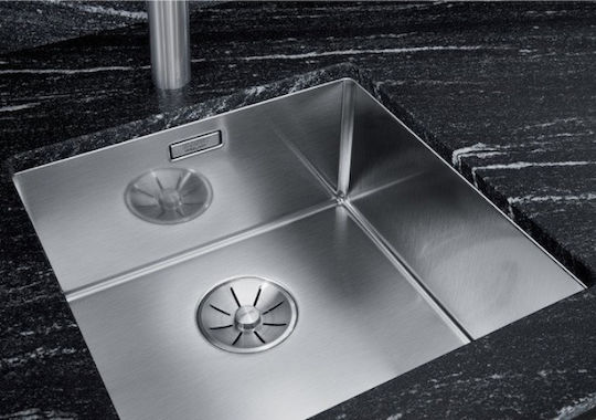 Blanco Claron 400-U 521573 Flächenbündig montiert Spüle Inox Satiniert B44xT44cm Silber