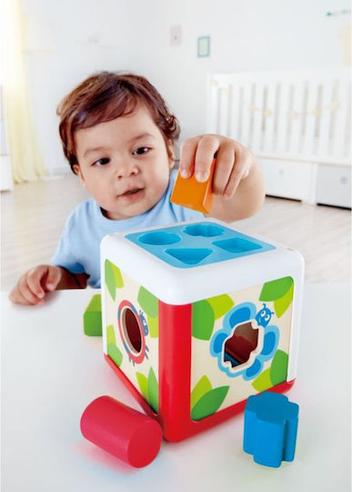 Hape Παιχνίδι Ταξινόμησης Σχημάτων Early Explorer Shape Sorting Box Garden από Ξύλο για 12+ Μηνών