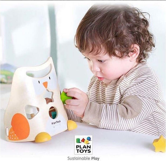 Plan Toys Formensortierspiel Sortiereule aus Holz für 12++ Monate