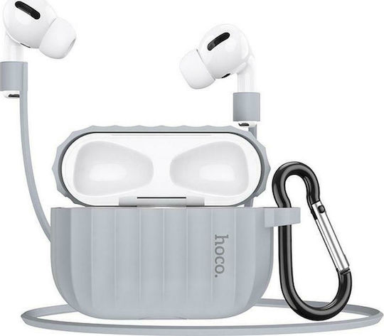 Hoco WB20 Fenix Liquid Silicone Case with Keychain Gray for Apple AirPods Pro