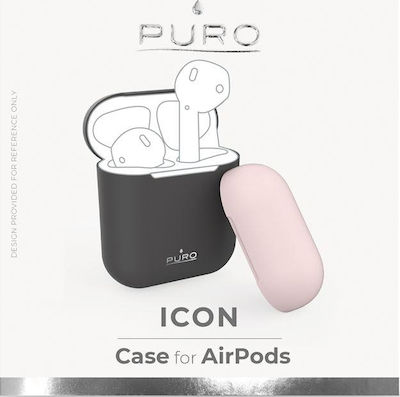 Puro Hülle Silikon in Gray Farbe für Apple AirPods 1 / AirPods 2