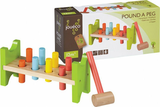 Joueco Hammer Toy Pound A Peg made of Wood for 12++ Months