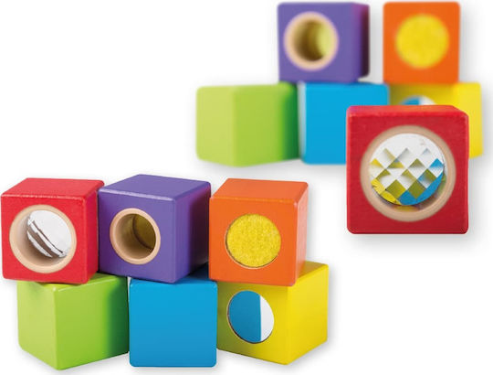 Joueco Παιχνίδι Ταξινόμησης Σχημάτων Discover Blocks 6 Pieces από Ξύλο για 12+ Μηνών