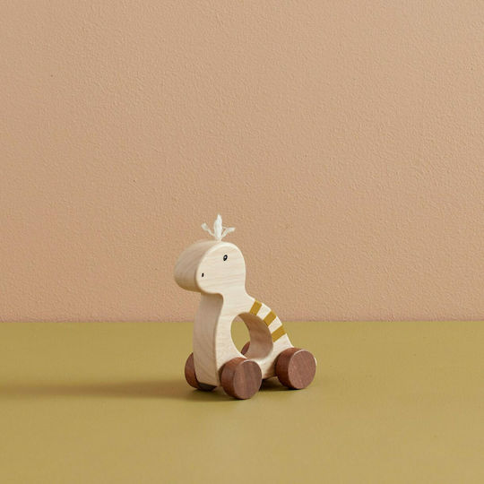 Kids Concept Push Along Rolling Dinosaur made of Wood for 12++ Months