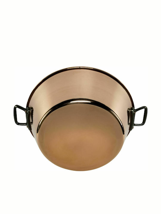 De Buyer Incuivre Jam Pot Copper Smooth Deep Stainless Steel Pot 9lt / 38cm