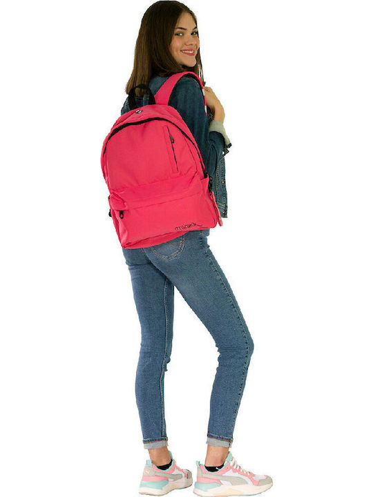 Must Monochrome Rpet Coral School Bag Backpack Junior High-High School in Pink color 22lt