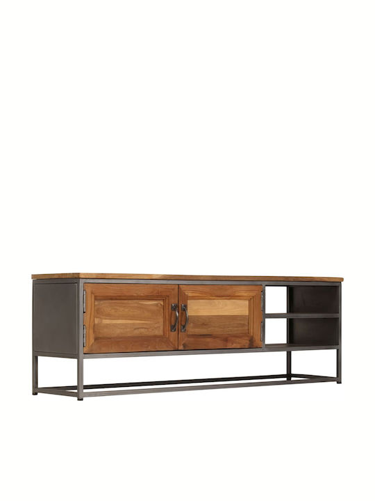 Stand TV Din Metal Și Lemn Masiv Maro L120xA30xÎ40cm