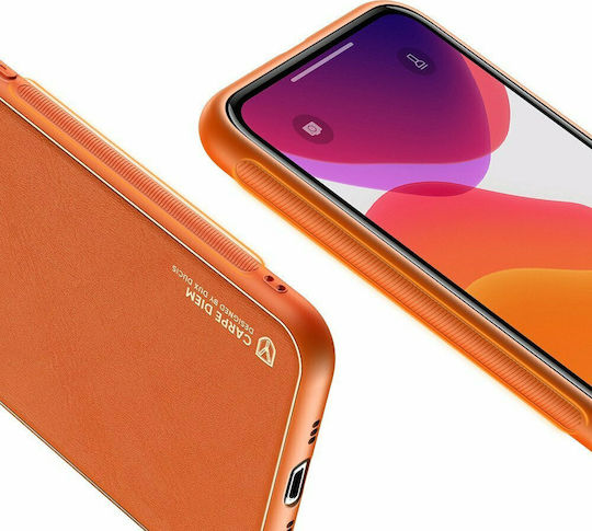 Dux Ducis Yolo Series Back Cover Synthetic Leather Orange (iPhone 12 / 12 Pro)