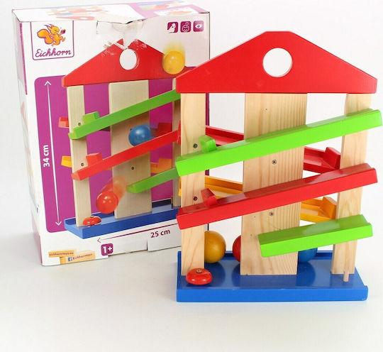 Eichhorn Jucărie pentru Bebeluși Marble Run House din Lemn pentru 12++ Luni