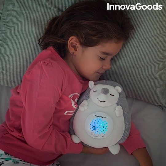 InnovaGoods Jucărie de Somn Arici din Țesătură cu Sunete Albe și Lumină pentru 36++ Luni