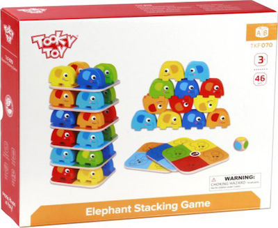 Tooky Toys Stapelspielzeug Ελεφαντάκια Ισορροπίας aus Holz für 36++ Monate