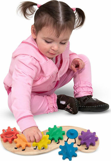 Melissa & Doug Baby Toy Caterpillar Gears Toddler Toy made of Wood for 18++ Months