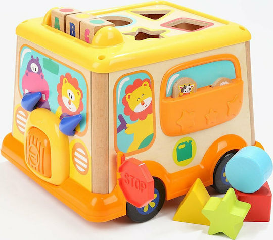 Top Bright Shape Sorting Toy Educational Shape Sorting made of Wood with Sounds for 18++ Months
