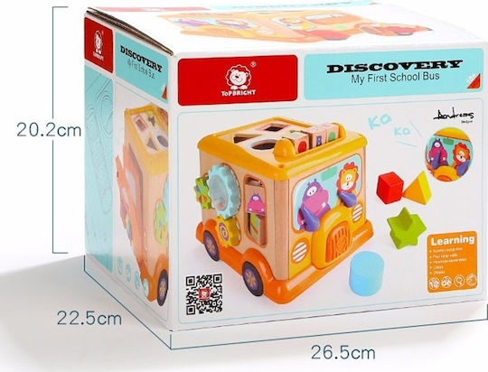 Top Bright Shape Sorting Toy Educational Shape Sorting made of Wood with Sounds for 18++ Months