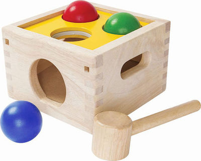 Plan Toys Hammer Toy Κουτί με Μπάλες και Σφυρί made of Wood for 12++ Months