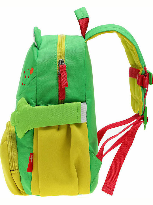 Sigikid Frog School Bag Backpack Kindergarten Green with Water Bottle Holder 5.2Liters