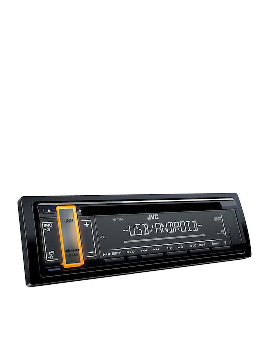 JVC Ηχοσύστημα Αυτοκινήτου 1DIN (Bluetooth/USB) με Αποσπώμενη Πρόσοψη