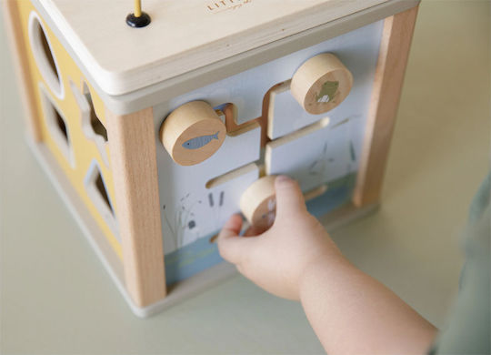 Little Dutch Куб за дейности Activity Cube Little Goose от дърво със звуци за 18++ месеца