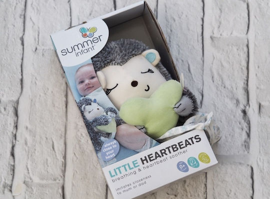 Summer Infant Schlafspielzeug Little Heartbeats Soother Hedgehog aus Stoff mit weißen Klängen für 0++ Monate