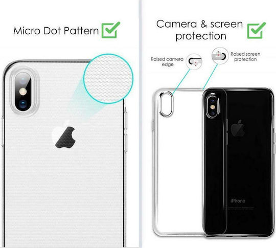 Powertech Umschlag Rückseite Silikon 1mm Transparent (Galaxy Note 10)