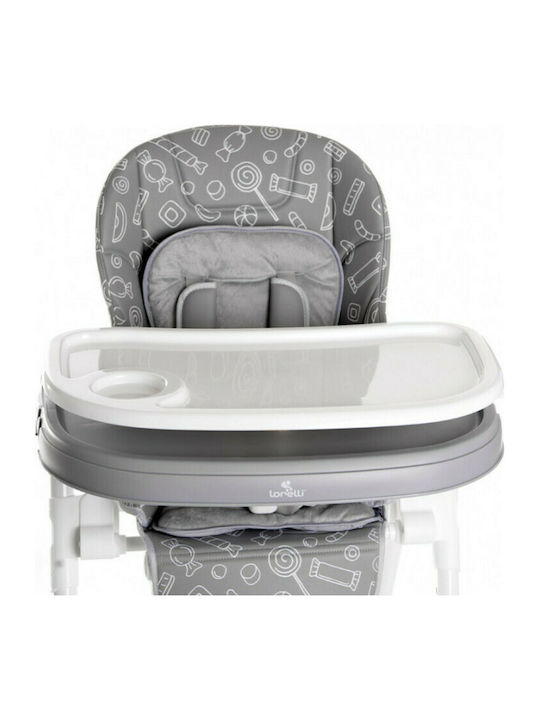 Lorelli Campanella Foldable Baby Highchair with Adjustable Height Blue Surf Bears