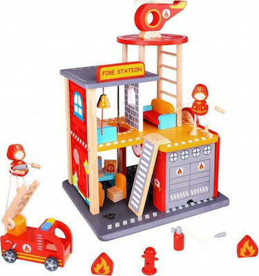 Tooky Toys Fire Station Rennstrecke Feuerwehrauto TKI001