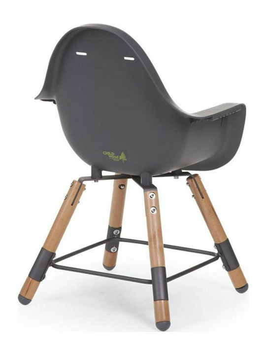 Childhome Evolu 2 Baby Highchair with Adjustable Height Gray