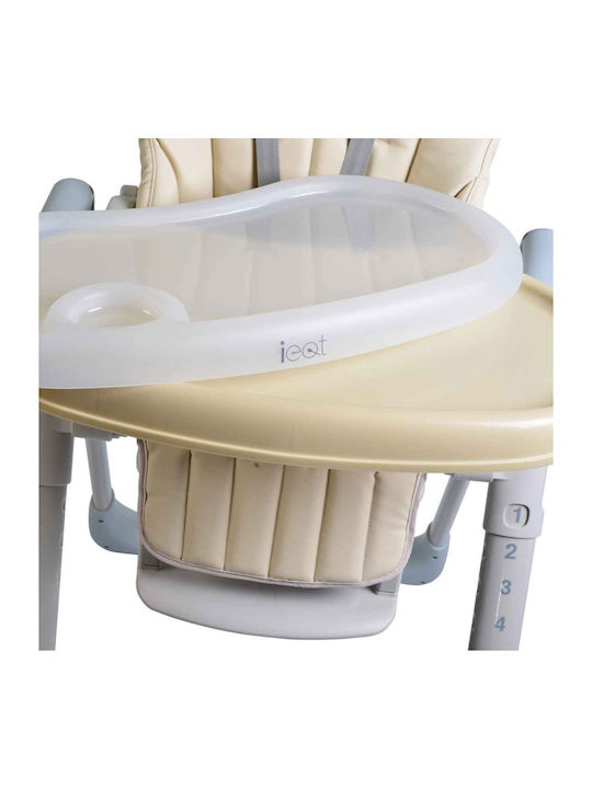 Cangaroo I Eat Foldable Baby Highchair with Adjustable Height Blue
