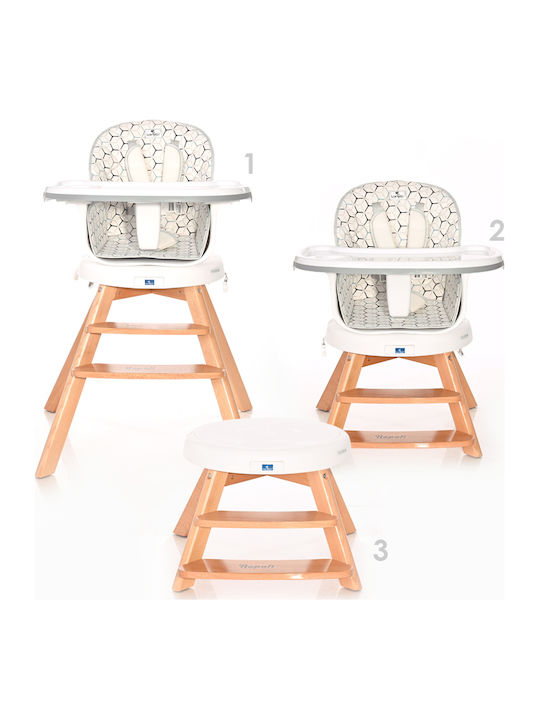 Lorelli Napoli Baby Highchair 3 in 1 With Adjustable Height Pink
