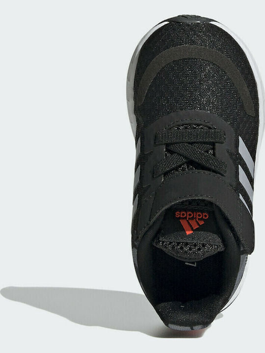 Duramo Duramo SL I Kids Sports Shoes Running with Hoop & Loop Closure Core Black / Halo Silver / Solar Red