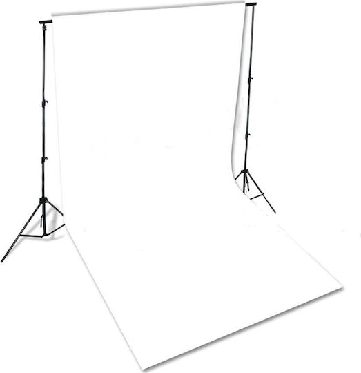 vidaXL Памук Фотографски фон Текстил 300x600см. Бял