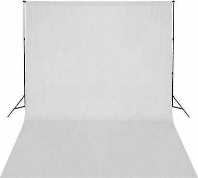 vidaXL Βαμβάκι Fotografischer Hintergrund Stoff 300x500cm. Weiß