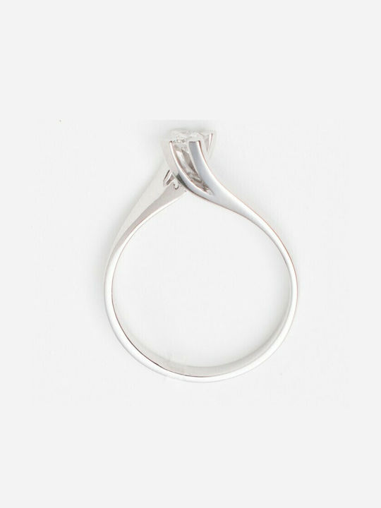 Diamond Jools LR427 Single Stone Ring in 18K White Gold Diamond Jools LR427 Single Stone Ring in 18K White Gold