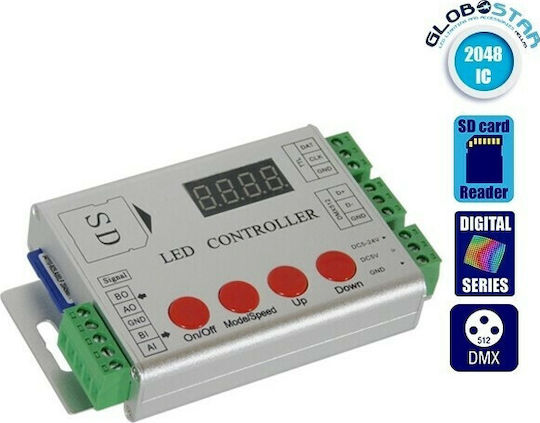 GloboStar Ασύρματο RGB Controller RF με Κάρτα SD 73444