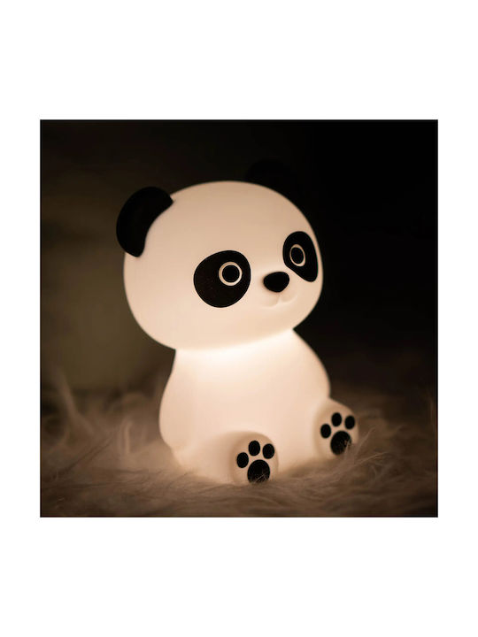 Josef Niermann Παιδικό Διακοσμητικό Φωτιστικό Paddy Panda με Εναλλαγές Χρωματισμών Λευκό 13.5x9.5x7.5εκ.