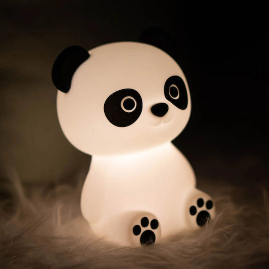 Josef Niermann Kinder Dekorative Lampe Paddy Panda mit Farbwechsel Weiß 13.5x9.5x7.5εκ.