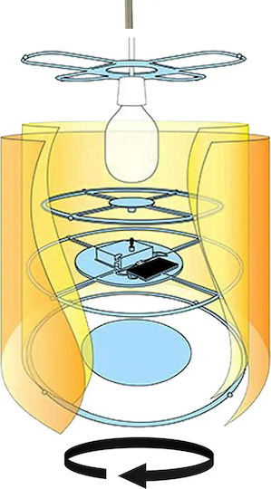 Josef Niermann Kids Plastic Single Ceiling Light E27 Zanimo Light Blue 60W