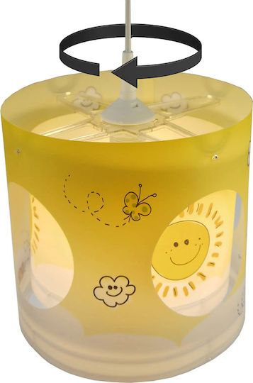 Josef Niermann Sunny Single Bulb Kids Lighting Pendant of Plastic In Yellow Colour