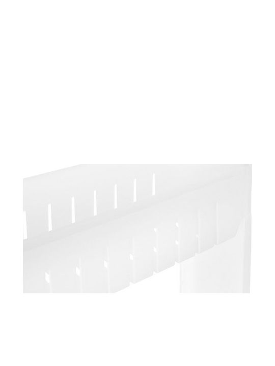 SPM Plastic Kitchen Trolley 3 Tiers White 54.5x12.5x72.5cm
