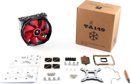 Thermalright TA 140 Ψύκτρα Επεξεργαστή για Socket AM4/1200/115x Κόκκινη