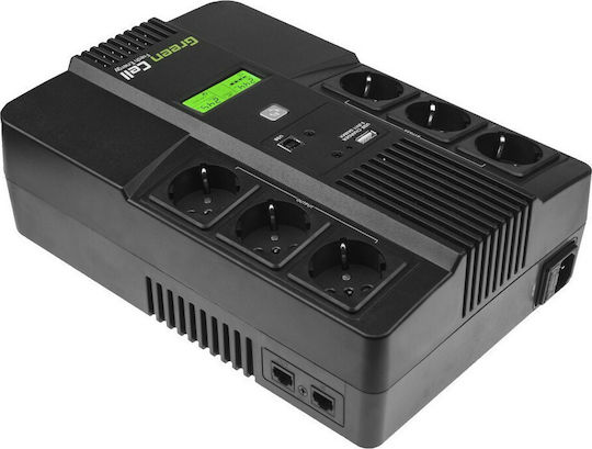Green Cell AiO UPS Line-Interactive 800VA 480W With 6 Schuko AC Outlets