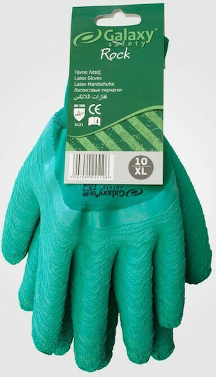 Galaxy Rock Gloves for Work Yellow Latex 1pcs