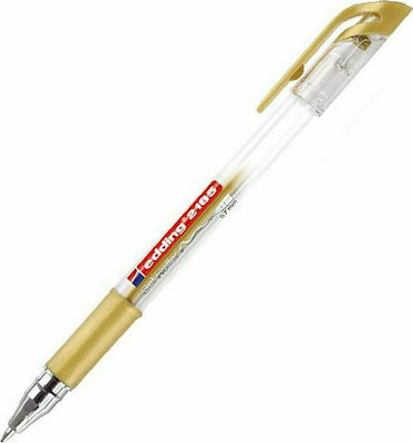 Edding 2185 Pen Gel 0.7mm with Gold Ink Transparent Body 4-2185053